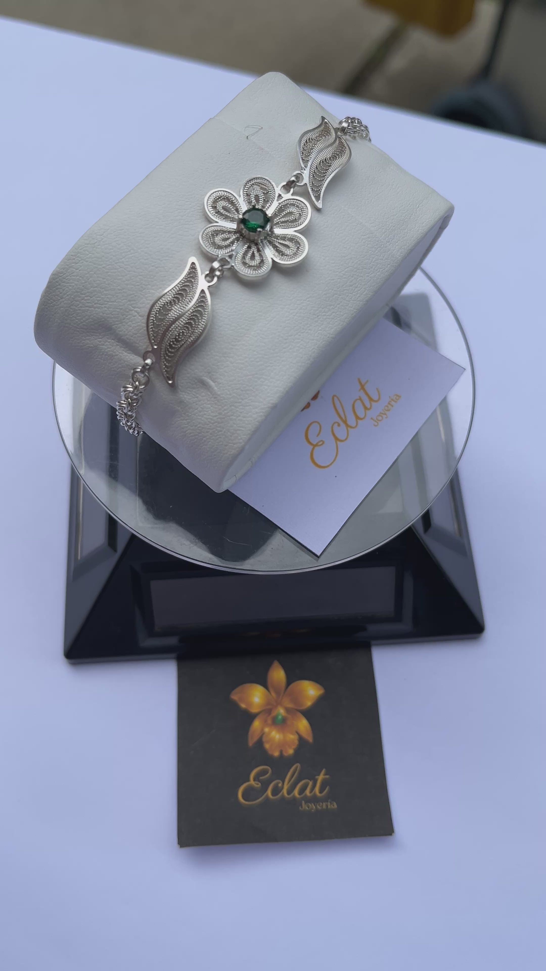 JF002-JUEGO FILIGRANA MARGARITA CON CIRCON